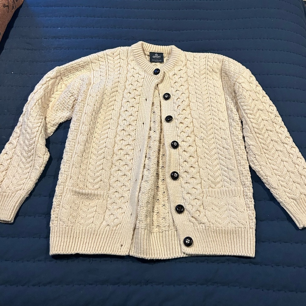 Irish Wool Cable Knit Sweater